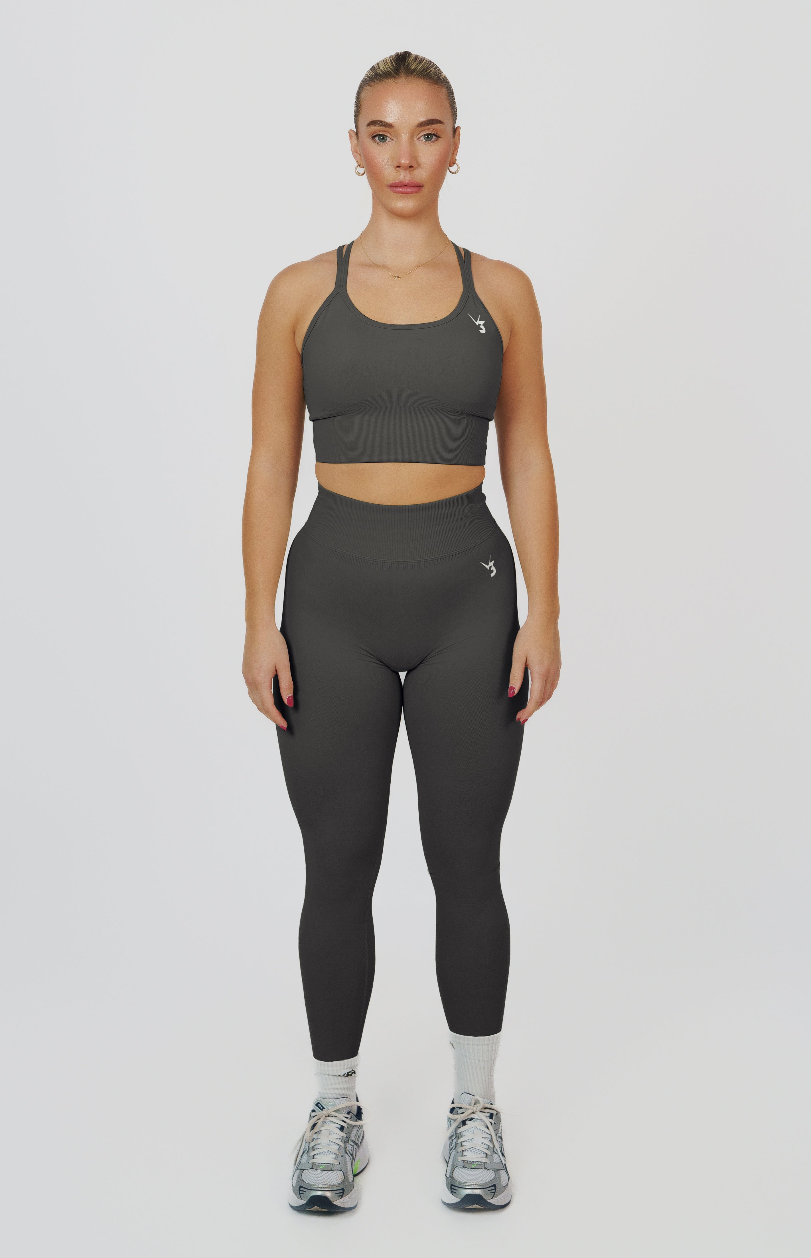 Form Seamless Scrunch Leggings & Sports Bra Set - Slate Grey